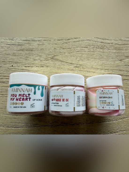 Aminnah Other - Aminnah 3-piece Bundle - Lip Butter and Lip Scrub
